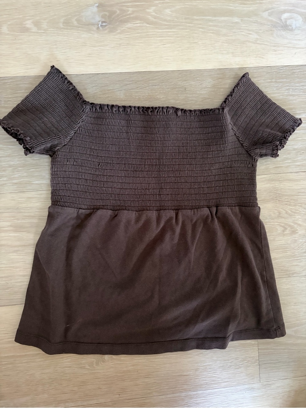 Vintage Moda International Victoria’s Secret Brown Smocked Top L